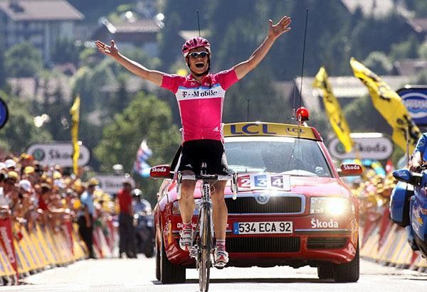 Linus Gerdemann in his best-ever career moment so far.