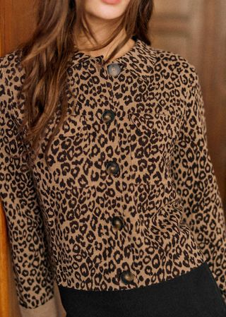 Betty Cardigan - Leopard - Merino Wool - Sézane