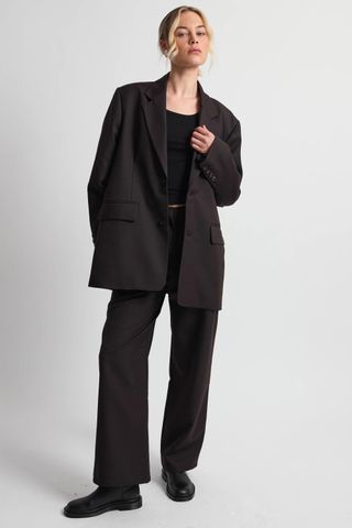 Amina Concept, Oversized Double Button Blazer