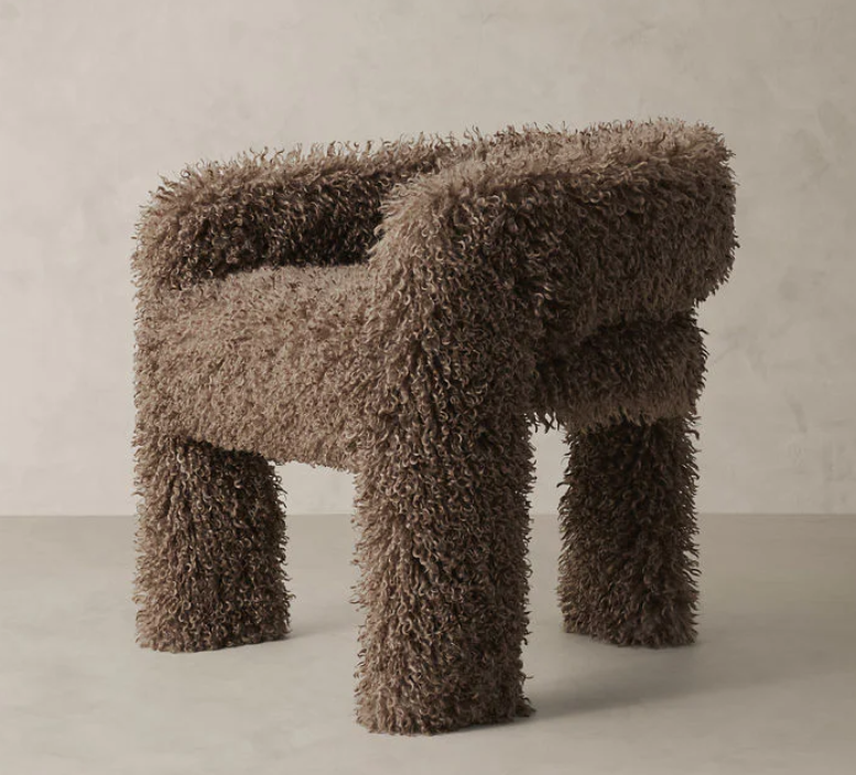 Faux fur chair.