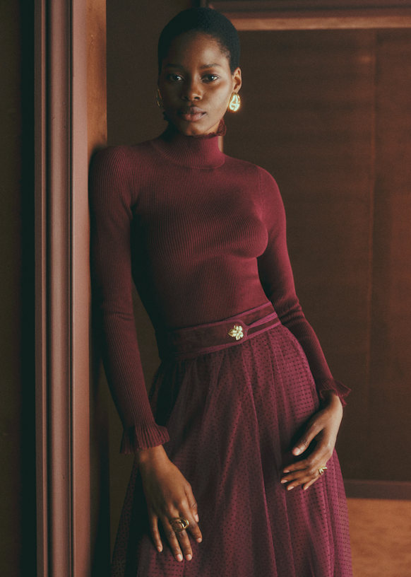 Mateo Sweater - Burgundy - Organic Cotton - Organic Textile - Sézane