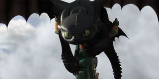 Toothless looking fearsome