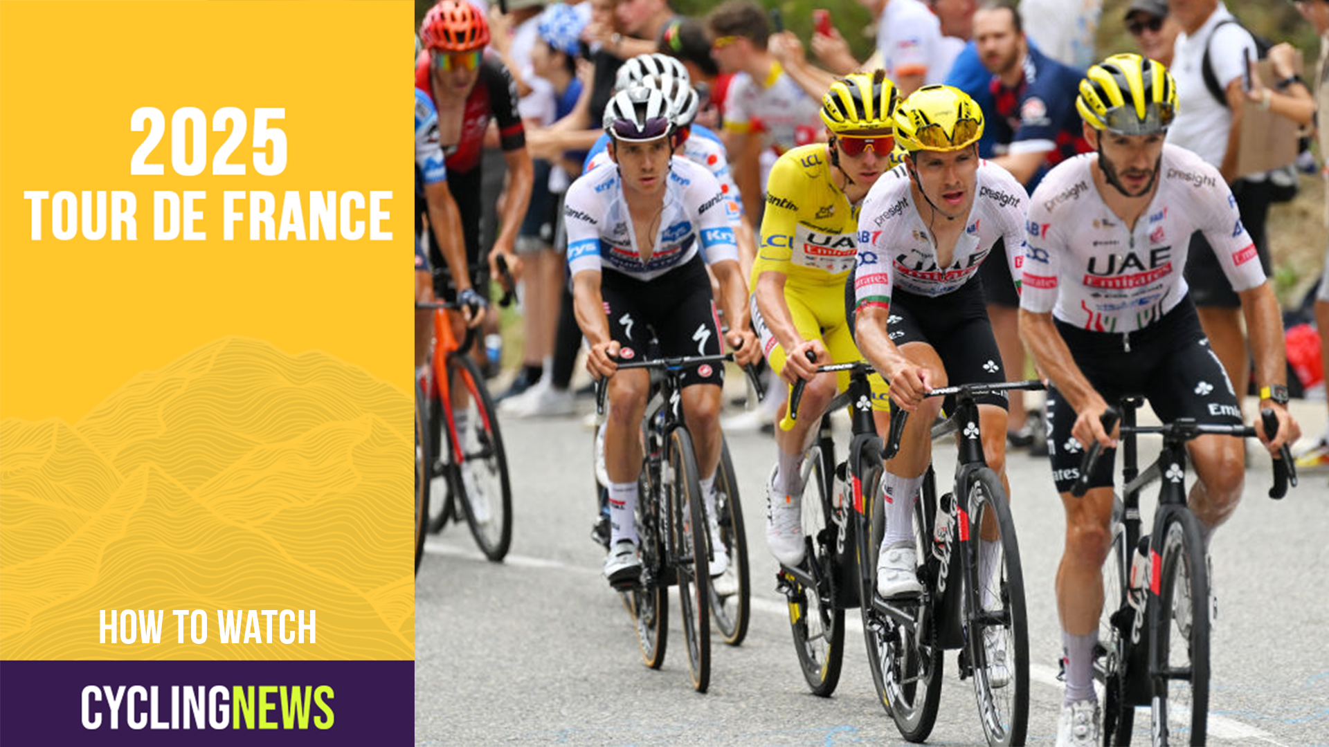 ISOLA 2000, FRANCE - JULY 19: (L-R) Remco Evenepoel of Belgium and Team Soudal Quick-Step - White Best Young Rider Jersey, Tadej Pogacar of Slovenia - Yellow Leader Jersey and Joao Almeida of Portugal and UAE Team Emirates compete during the 111th Tour de France 2024, Stage 19 a 144.6km stage from Embrun to Isola 2000 - (2022m) / #UCIWT / on July 19, 2024 in Isola 2000, France. (Photo by Tim de Waele/Getty Images)