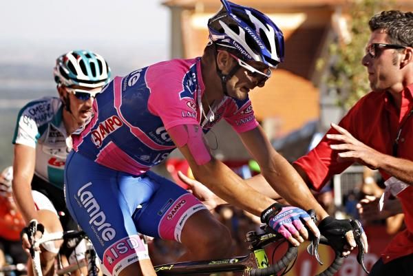 Michele Scarponi (Lampre-ISD) on stage 8 of the Vuelta a Espana.