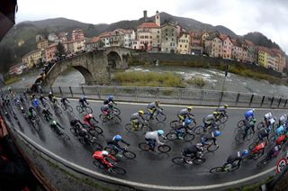 The peloton in the 2014 Milan-San Remo
