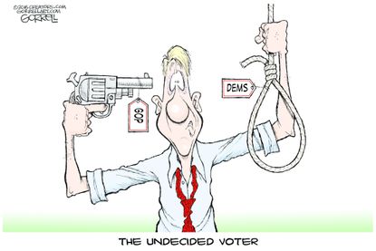 Political Cartoon U.S. Democrats Republicans