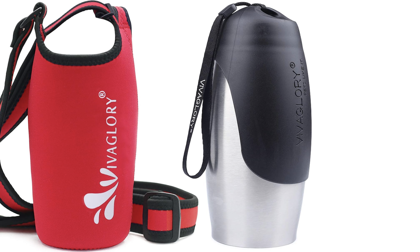 Vivaglory Dog Water Bottle with neoprene holder
