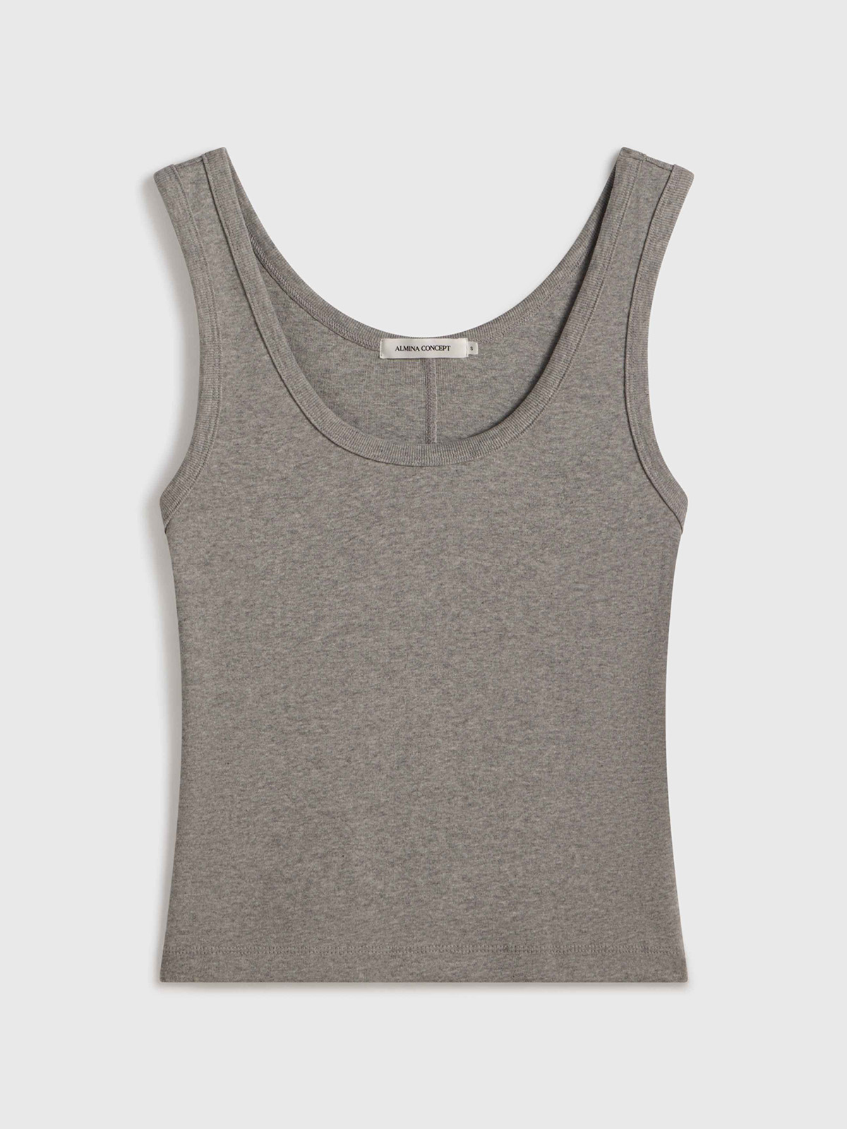 U Neck Tank - Xs / Melange Grey