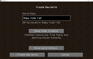 World options page
