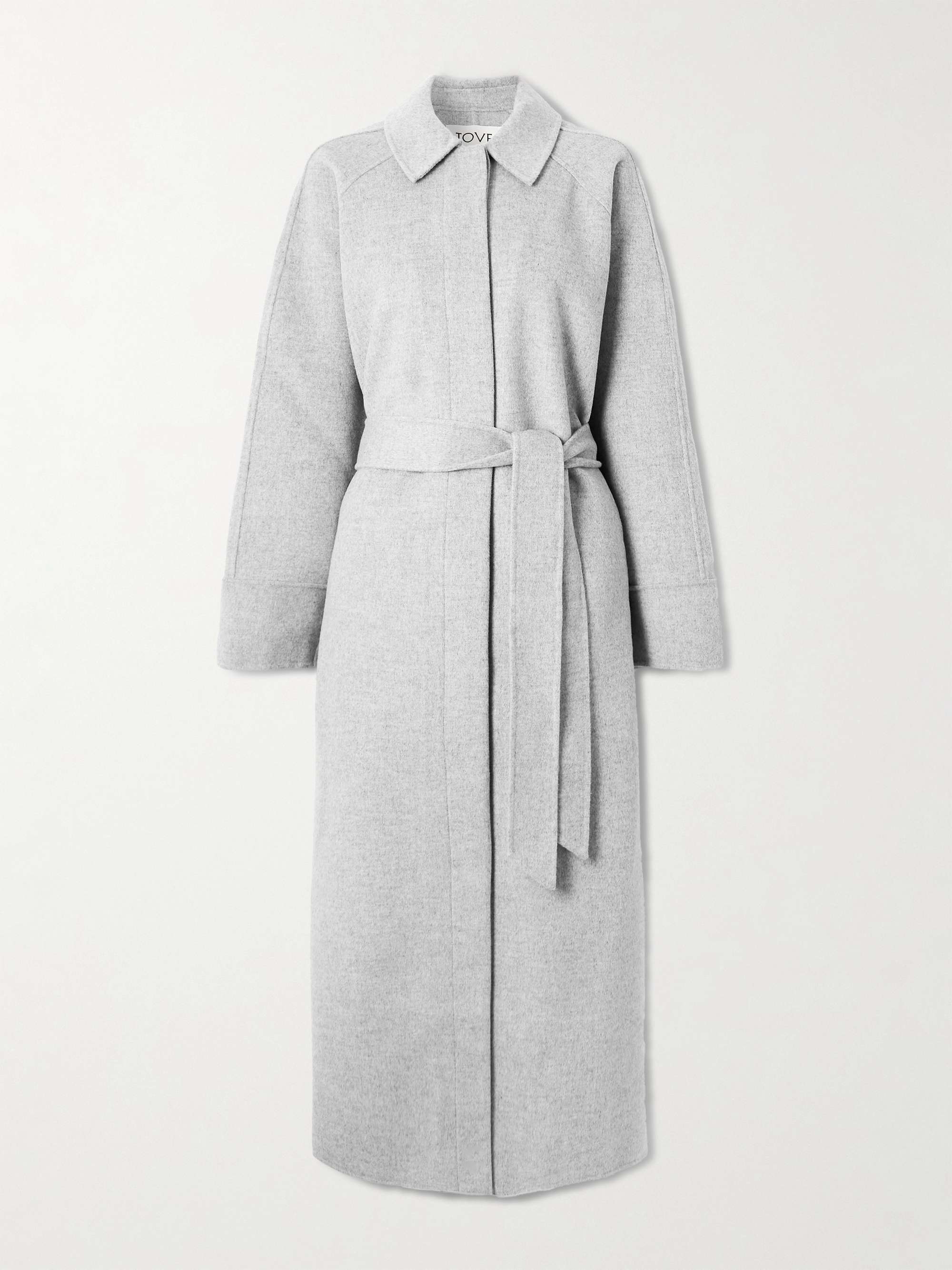 Yoonmi Belted Brushed Wool-Blend Coat