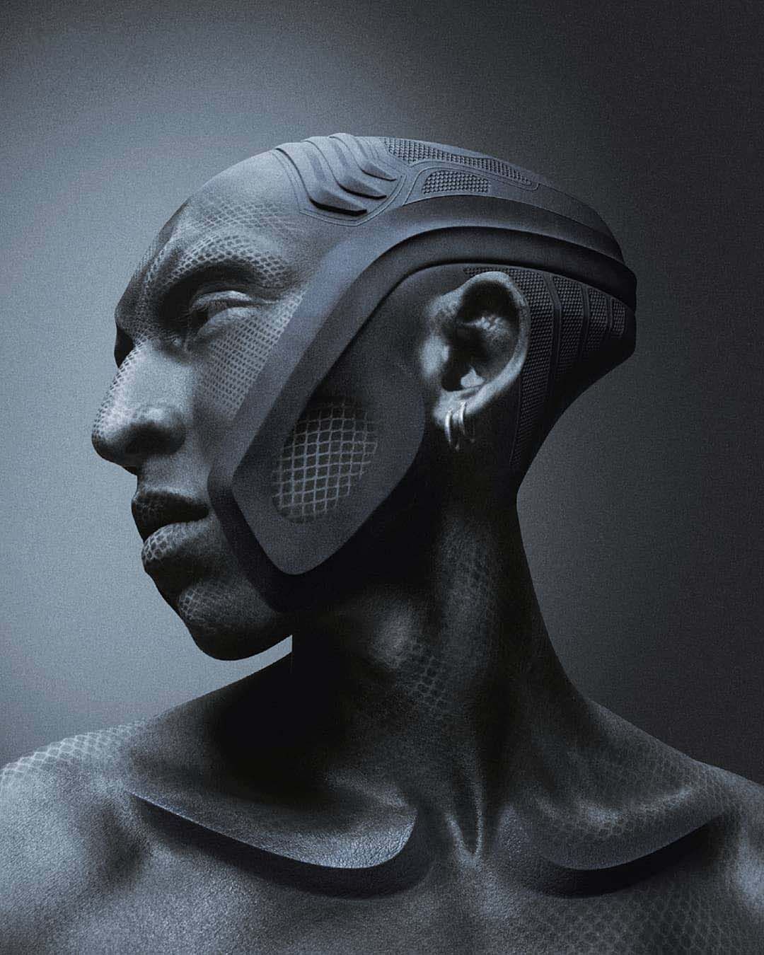 Camper shoes advertisement with prosthetic makeup by Isamaya Ffrench
