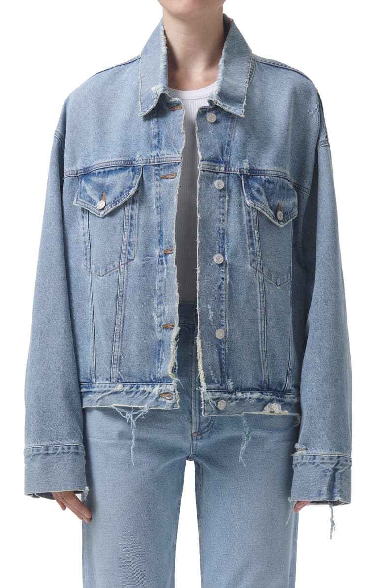 Martika Frayed Oversize Denim Jacket