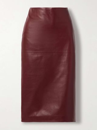 Nova Leather Midi Skirt