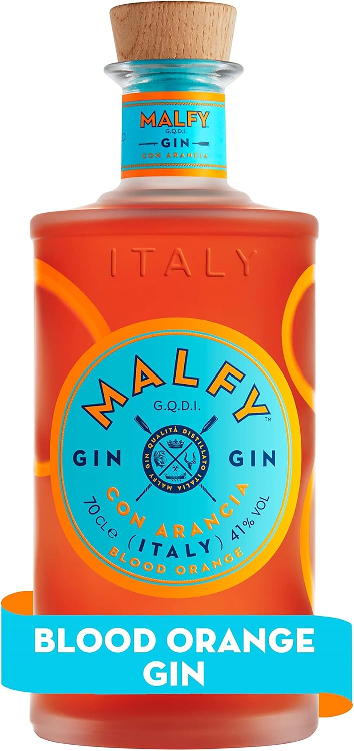 Malfy Arancia Sicilian Blood Orange Flavoured Gin | 41% Abv | 70cl | Flavoured Italian Gin | Orange Blossom Notes | Background Notes of Juniper | Orange Flavoured Gin Inspired by the Amalfi Coast