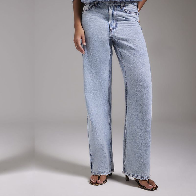 River Island, blue straight leg jeans