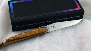 To mark 45 years of Ariane rockets, SpacePep's has designed and produced a limited edition knife; just 100 available, each numbered, and made with a piece of Ariane 5 in the handle.