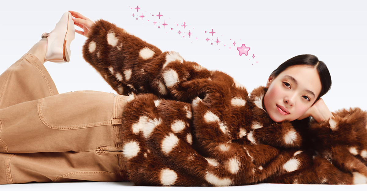 Gap × Sandy Liang ヴィーガンファークロップド デニムジャケット Gap × Sandy Liang Vegan Fur Crop Denim Jacket | Gap