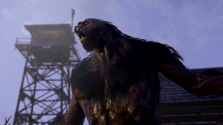 The terrifying Bigfoot monster in Fallout 76.