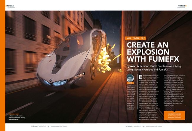 Create sparks and smoke in FumeFX and nParticles
