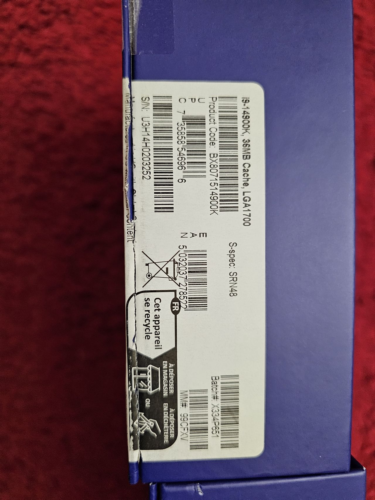 Intel retail box