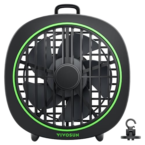 Vivosun Aerowave D4, 4&amp;rdquo; Grow Tent Clip Fan With Detachable Hook, 3-Speed Strong &amp;amp; Quiet Airflow, Adjustable Airflow Angle for Hydroponics, Circulation &amp;amp; Cooling, Black, 1-Pack