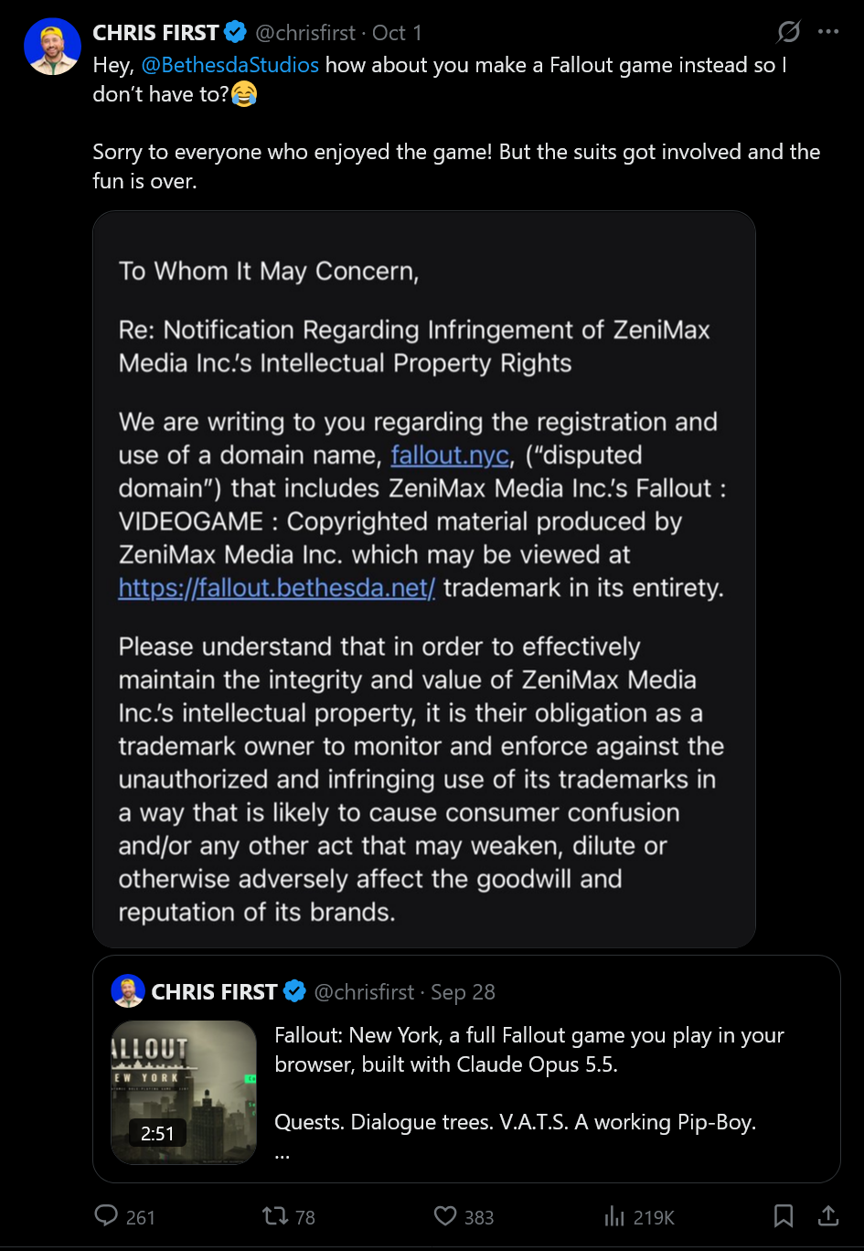 For once, I'm happy to see expensive corporate lawyers forcing a fan project offline