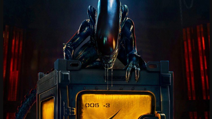 Xenomorphy on top of a box in Alien: Earth