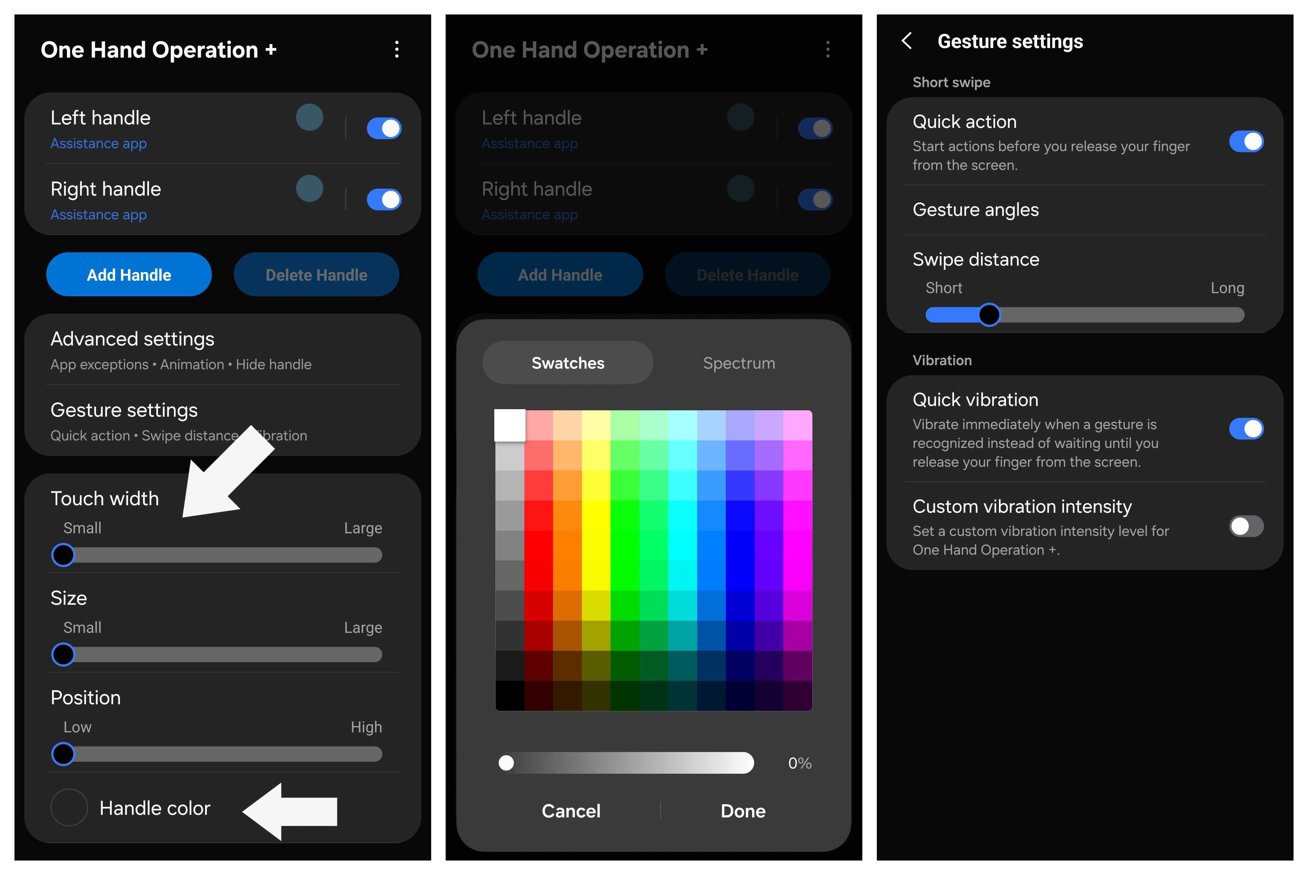 Create an Assistant swipe gesture using One Hand Operation Plus in the Samsung Good Lock app