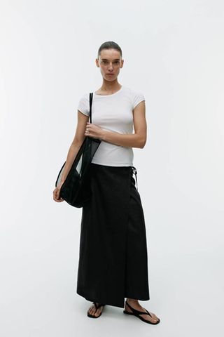 Linen Wrap Skirt