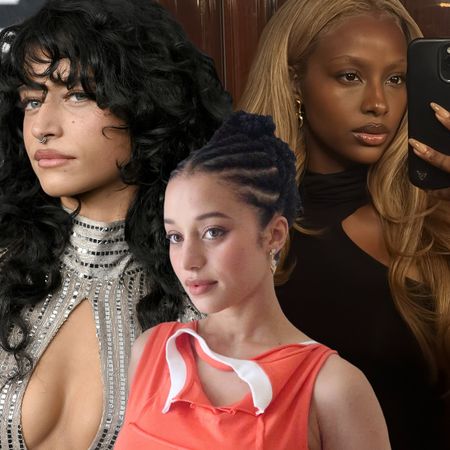 Photo collage of Odessa A'zion, Justine Skye, and Chase Infiniti wearing 2026 hair trends