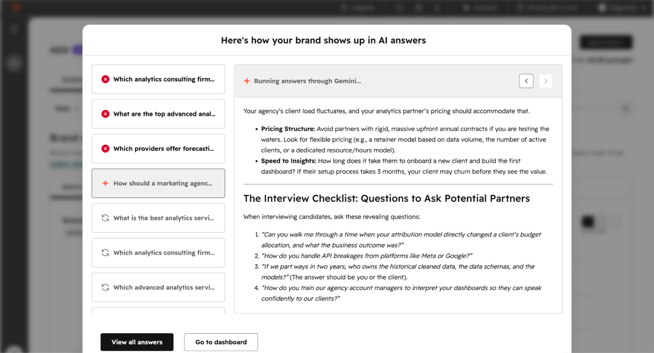 Ai answers hubspot