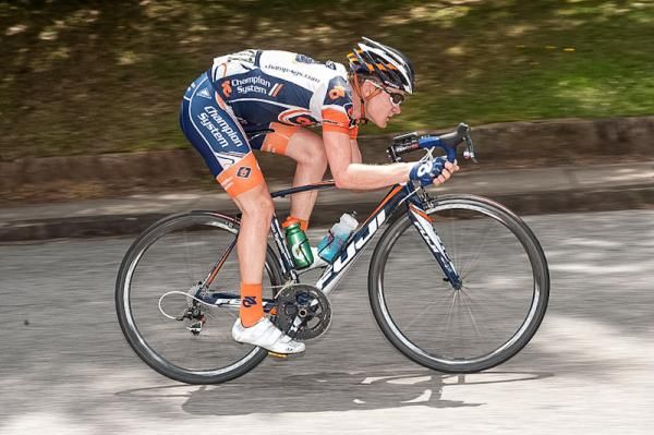 Craig Lewis (Champion System) descends off Paris Mountain.