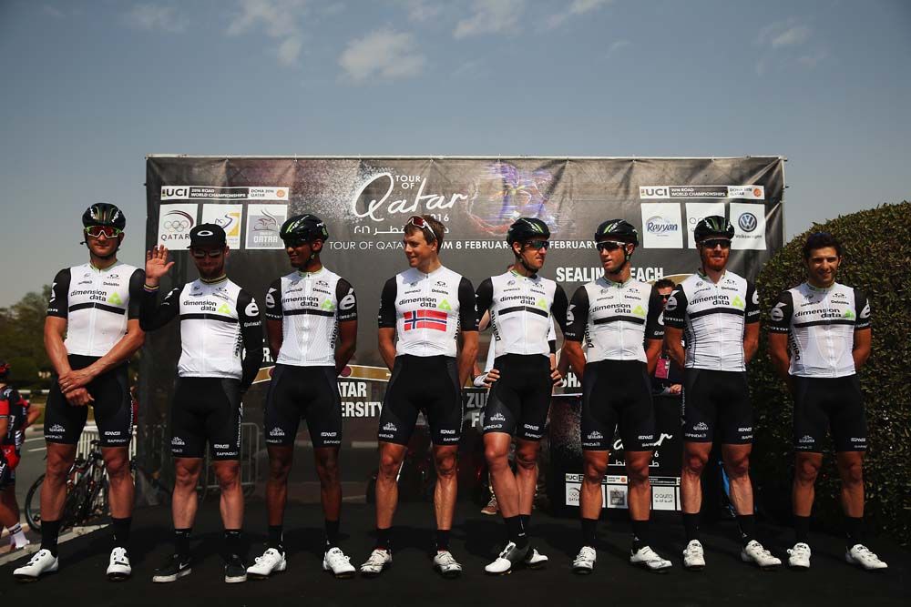 The Dimension Data team for the Tour of Qatar.
