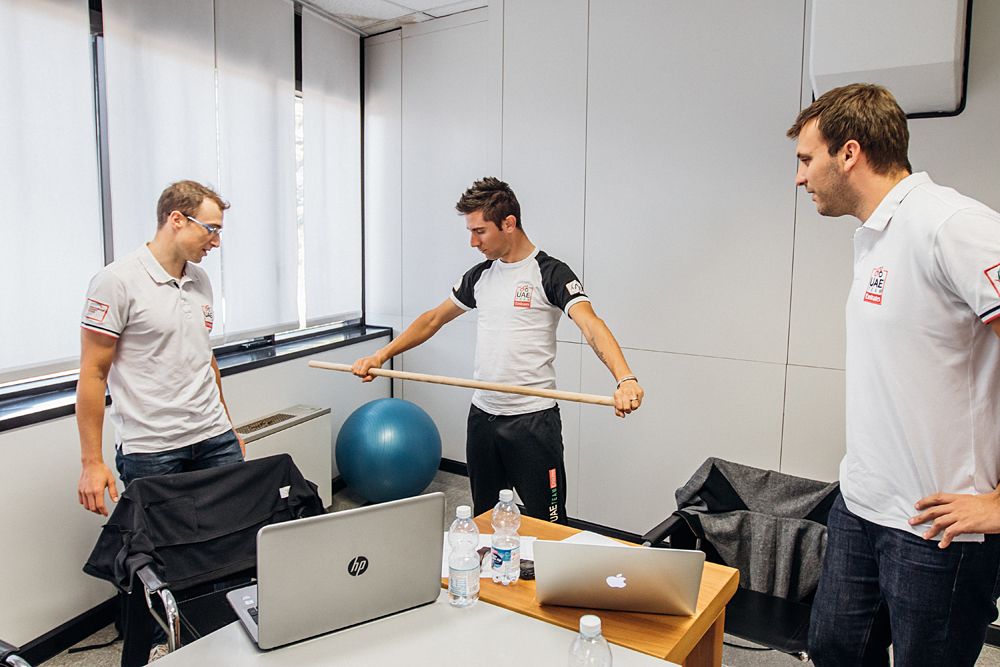 Physiological testing for each rider at the UAE Team Emirates camp