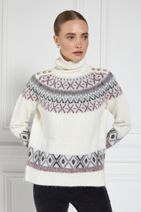 Holland Cooper Fair Isle knit in cream (RRP £179)