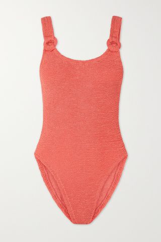 + Rose Inc Christy Seersucker Swimsuit