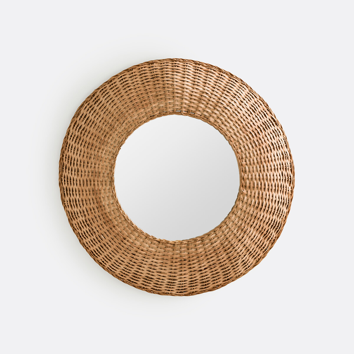 Naria Round Curved Mirror in Rattan, &amp;oslash;60cm