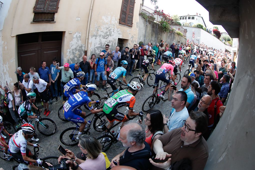 The Giro peloton in action during stage 12
