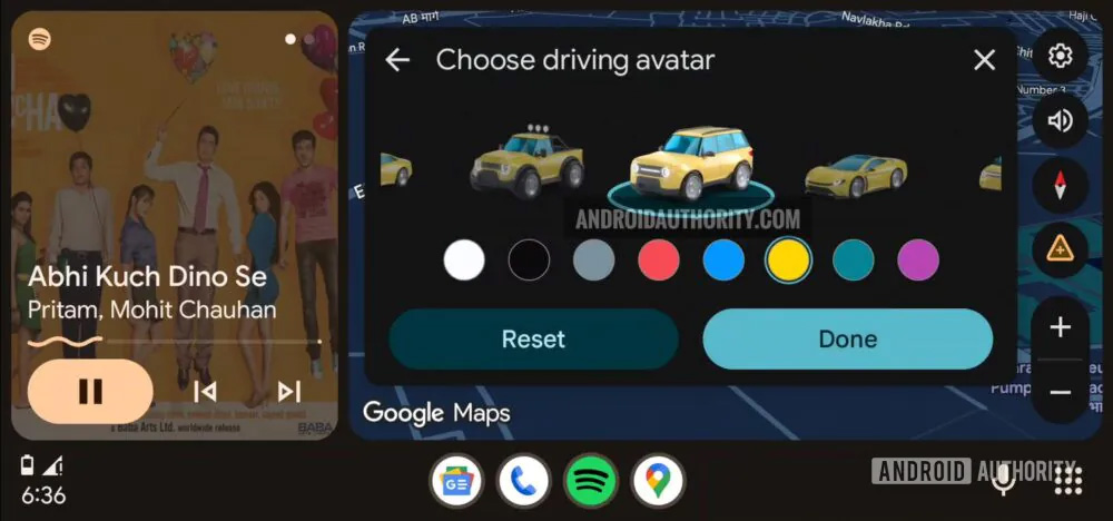 Android Auto driving avatar