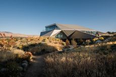 Shapeshifter house by OPA, a home within desert planting in an open, empty terrain, part of the book 'Desert Dreaming' by Jessica Ritz