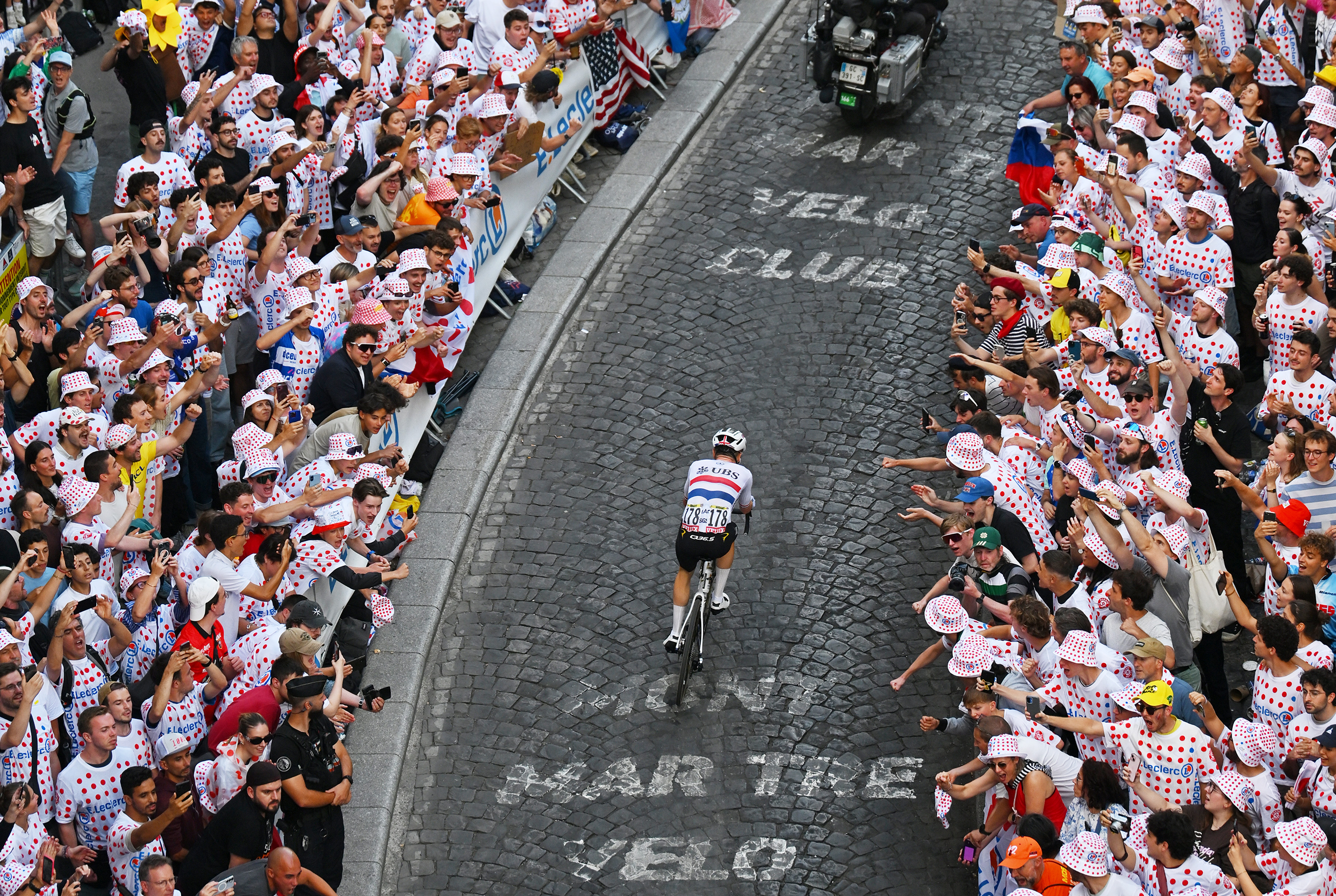 Fred Wright on stage 21 of the Tour de France