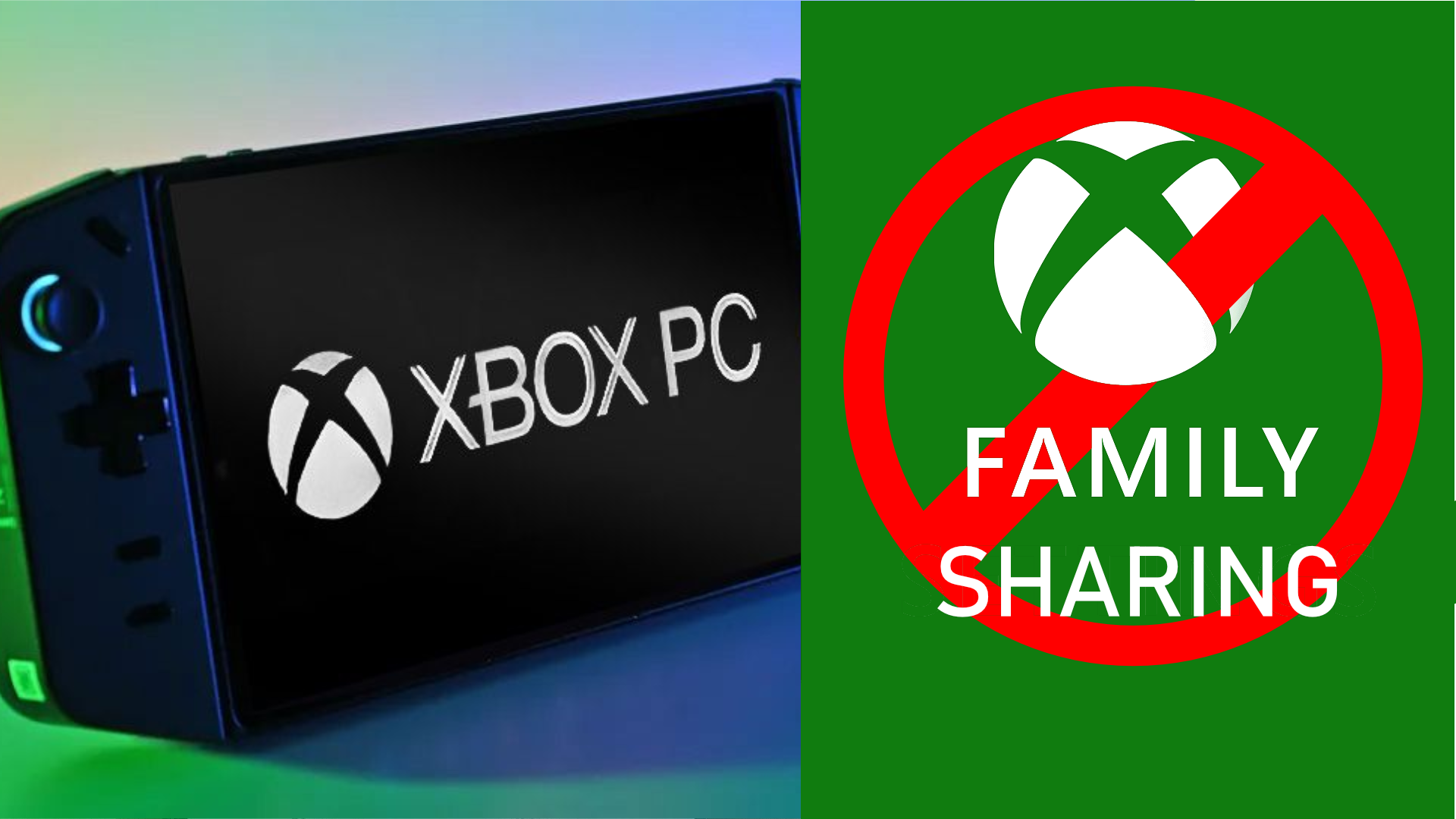 Xbox PC Family Sharing stopped