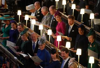 Zara Tindall and Prince Harry at Princess Eugenie's wedding
