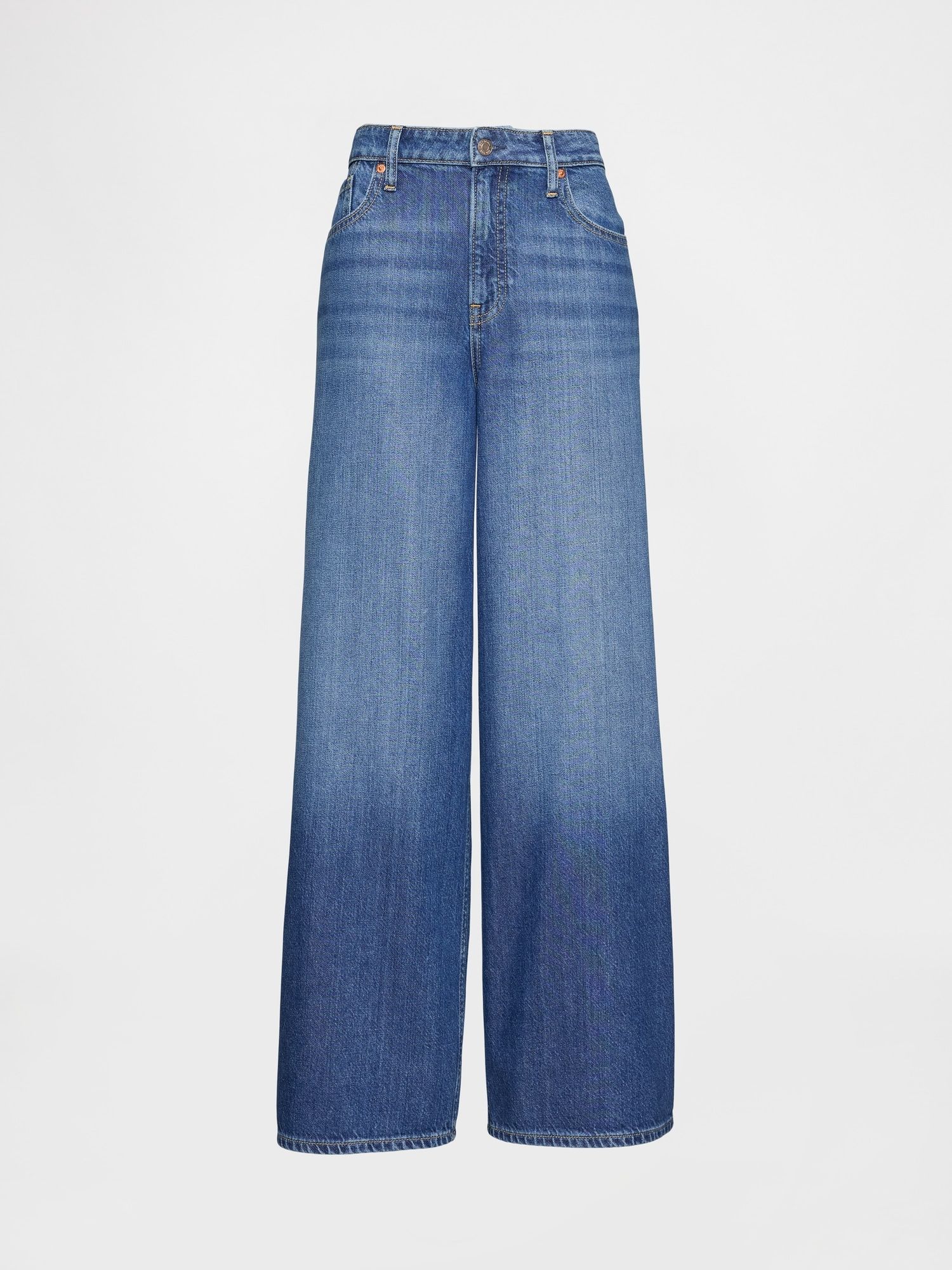Curvy Mid Rise Ultrasoft Baggy Jeans