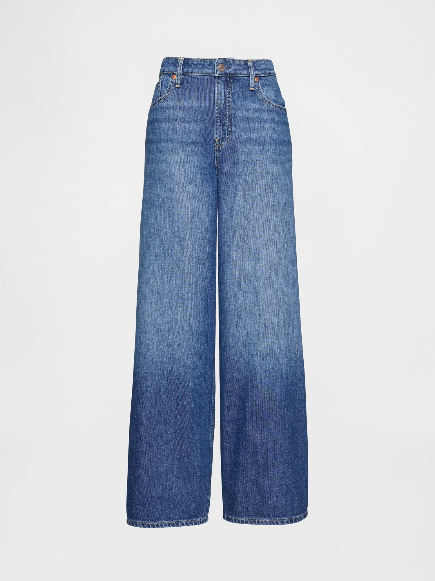 Curvy Mid Rise Ultrasoft Baggy Jeans
