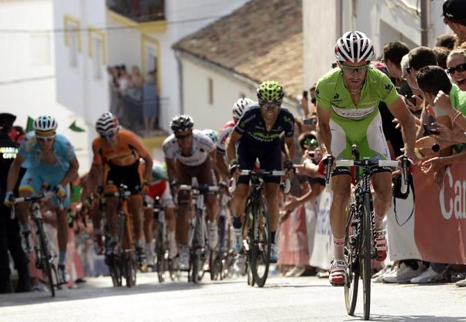 Daniel Moreno (Katusha) on his way to his second stage win of the race, this time while wearing the points jersey.