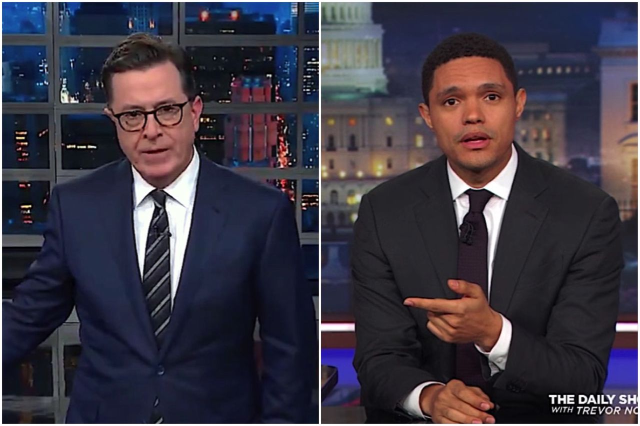 Stephen Colbert and Trevor Noah light into Al Franken