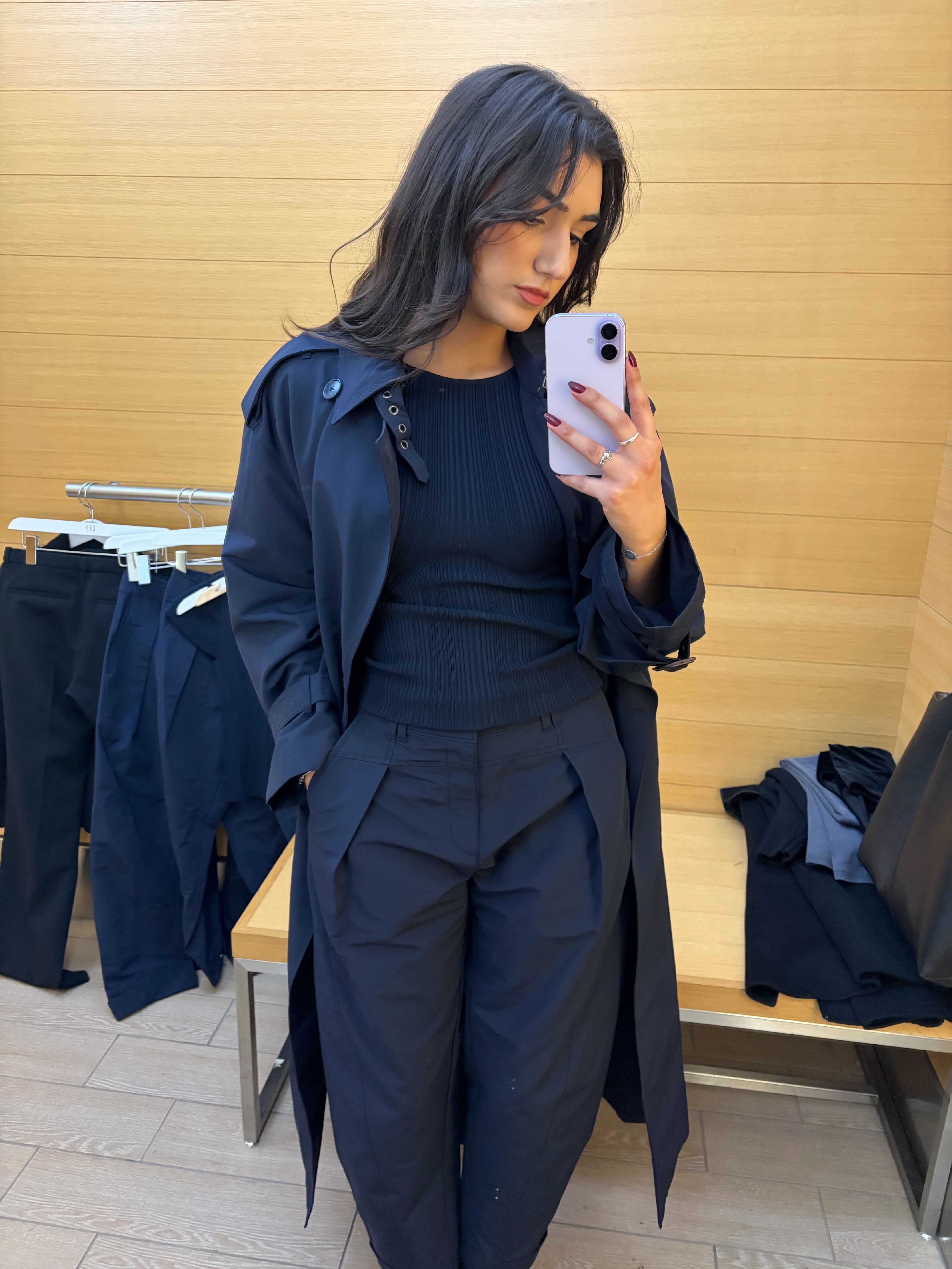 WWW Editor Josephine Hadjiloucas tries on the Gap Studio Winter Collection 2025