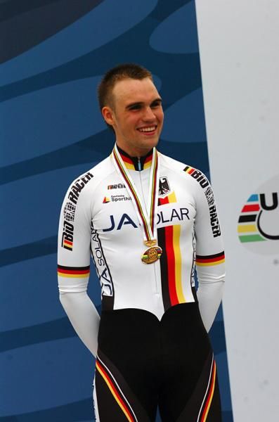 Junior men's time trial bronze medalist Maximilian Schachmann (Germany)