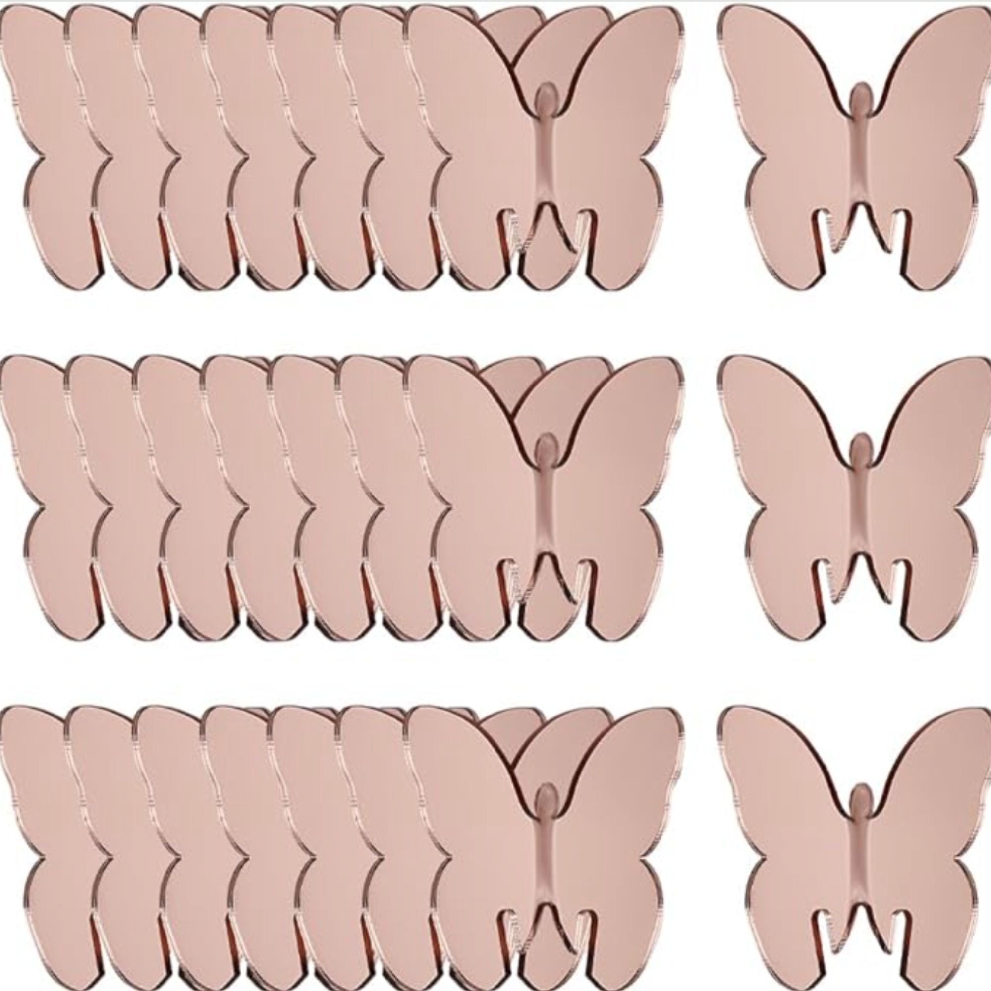 Set of acrylic butterfly drink tags